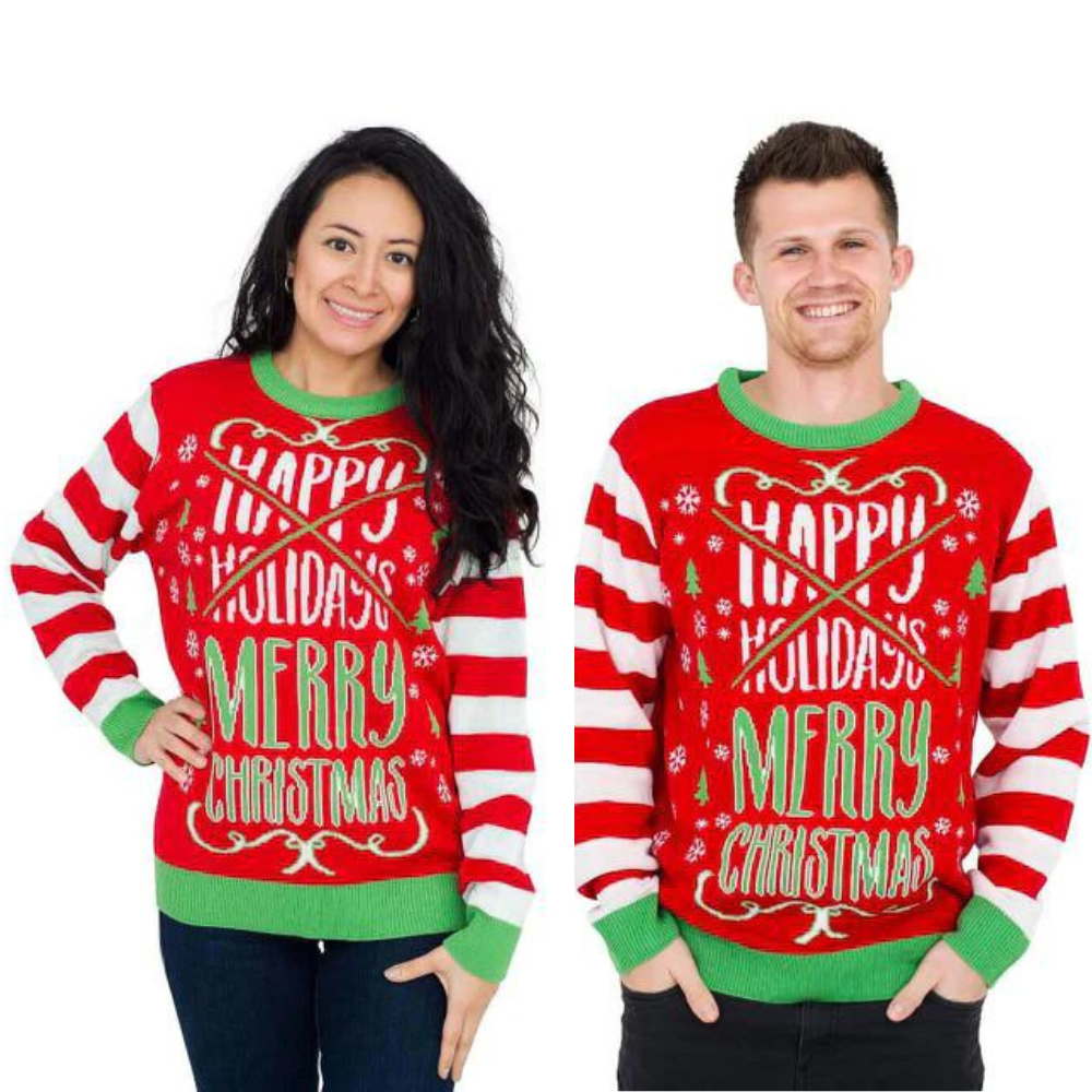 Couple Happy Holidays Merry Sweater