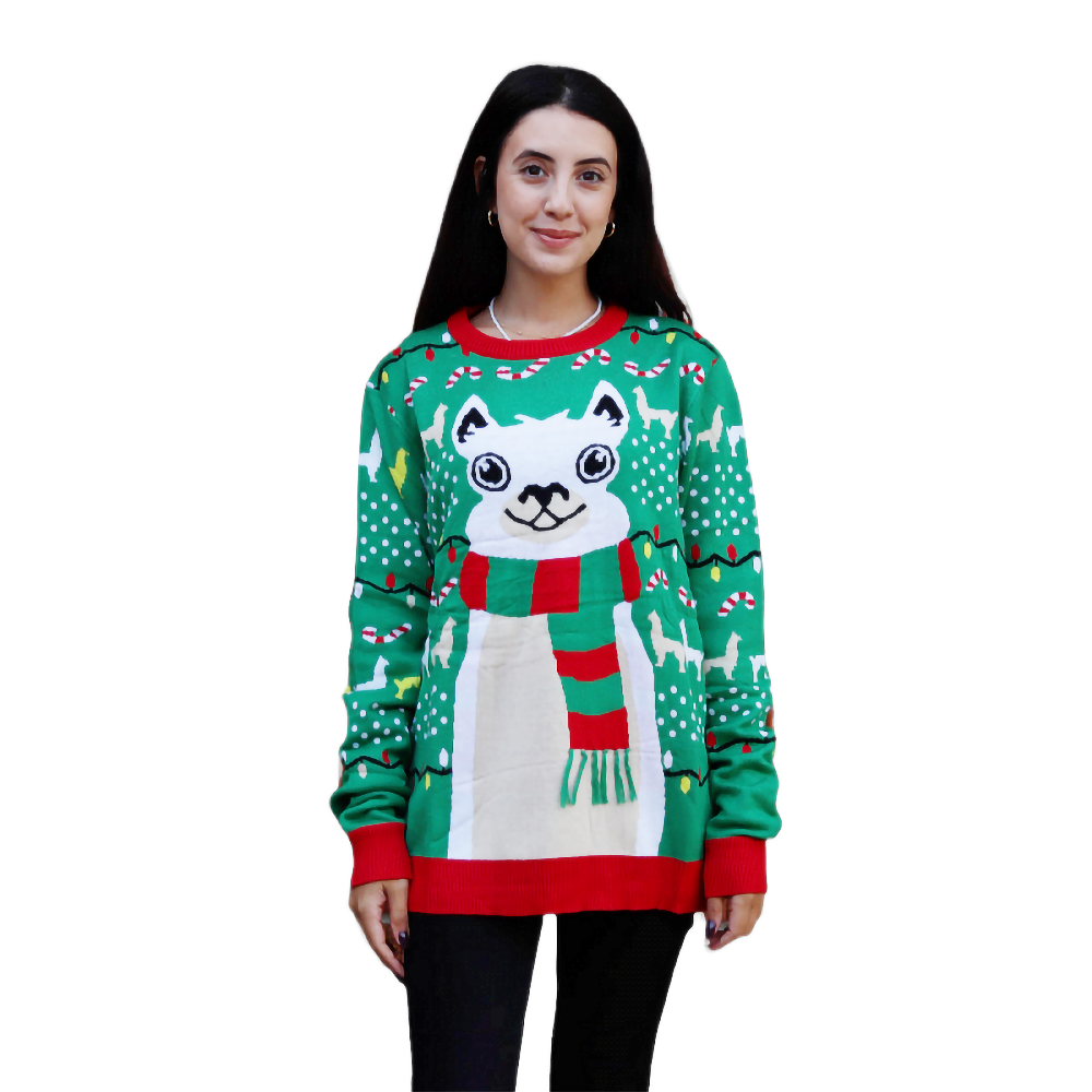 Llama christmas sweater with tassels online