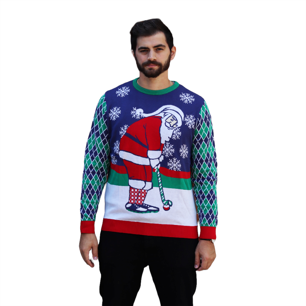 Playful Santa Sweater XL