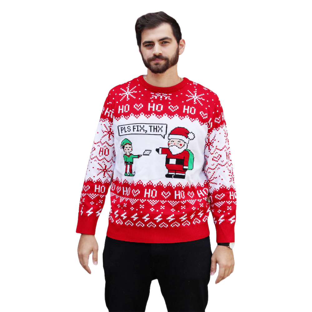 Pls Fix Thx Christmas Sweater XL