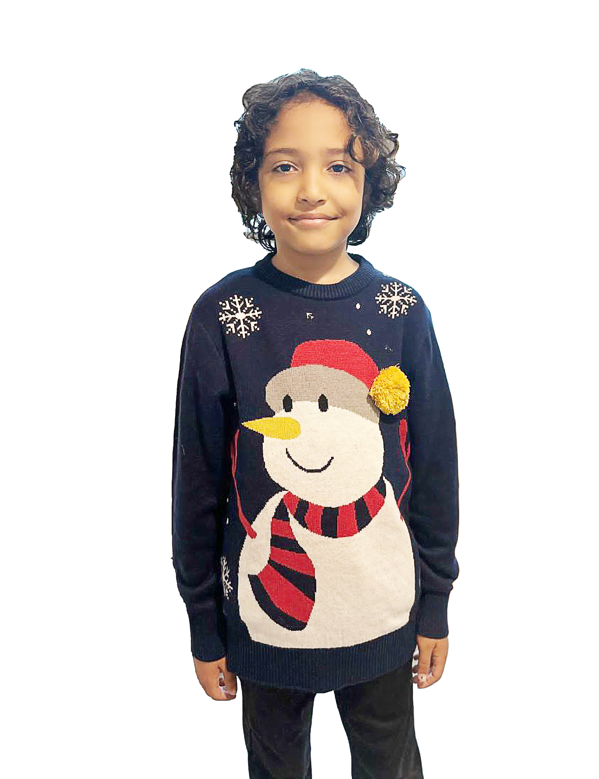 Snowman Sweater With a Pompom