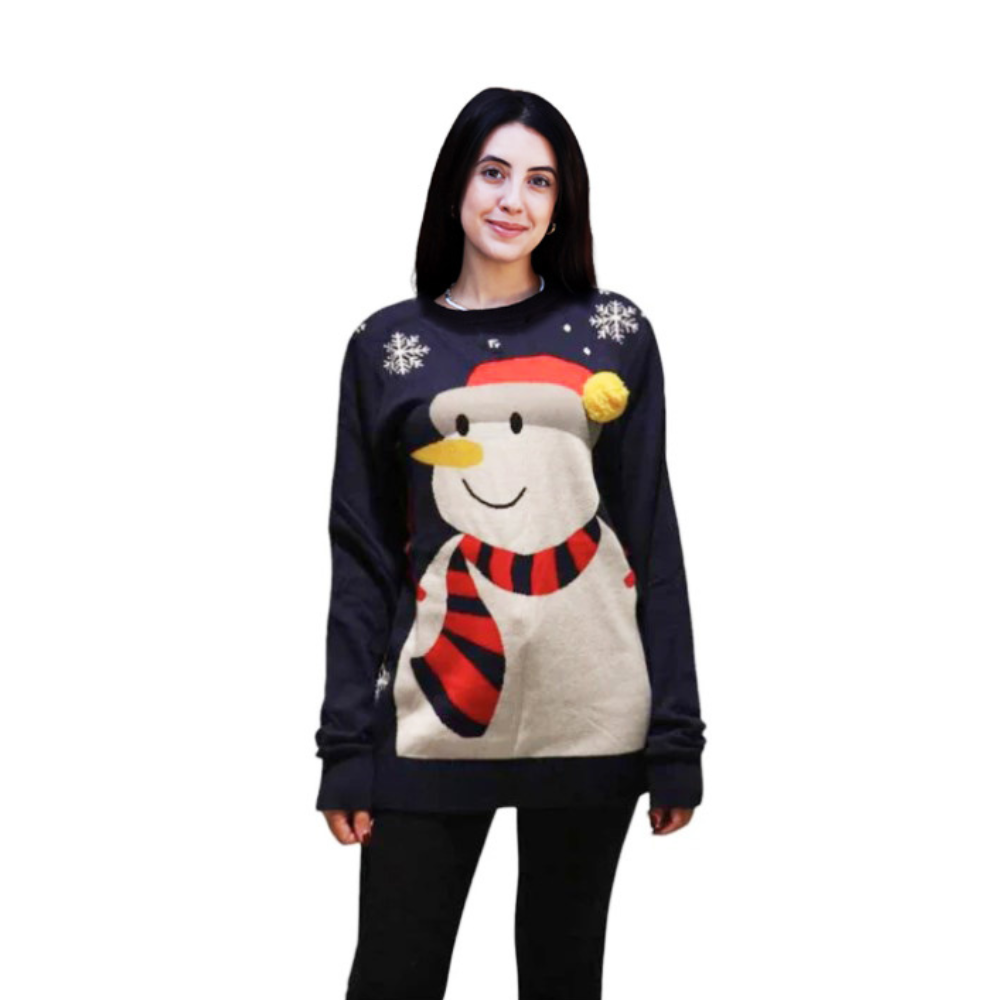 Snowman Sweater With a Pompom