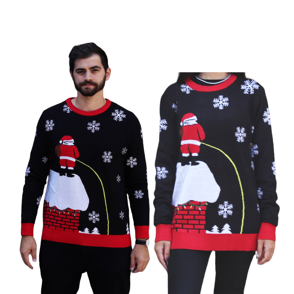 Couple - Leaky Roof Funny Christmas Sweater