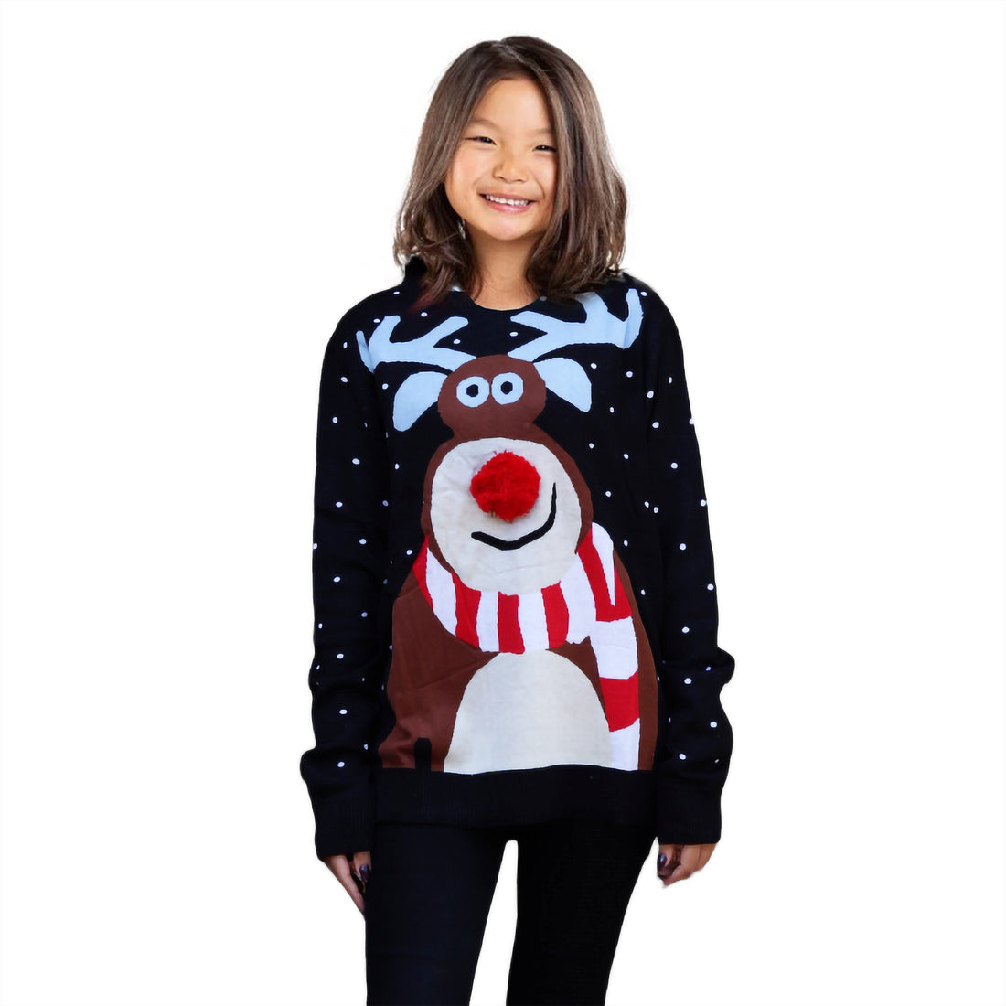 Nosy Reindeer Christmas Sweater main image 1