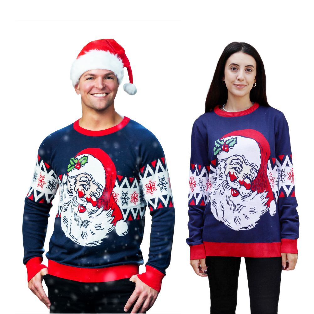 Couple - Vintage Laughing Santa  Sweater