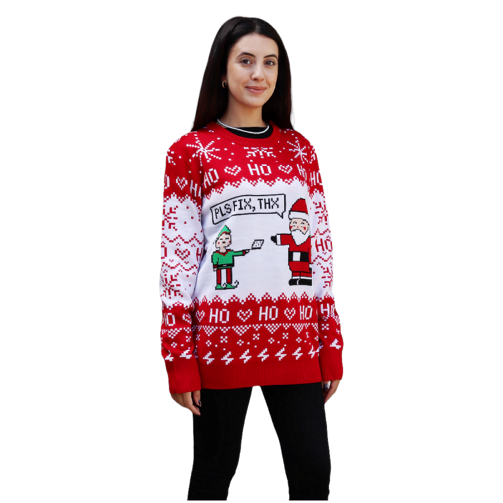Pls Fix Thx Christmas Sweater